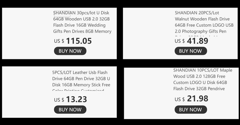 Wedding Gift Usb 3.0 Stick 64GB Custom logo Wooden Box Flash Drives 32GB Pendrive Free sample U Disk 16GB 8GB 4GB Memory Stick