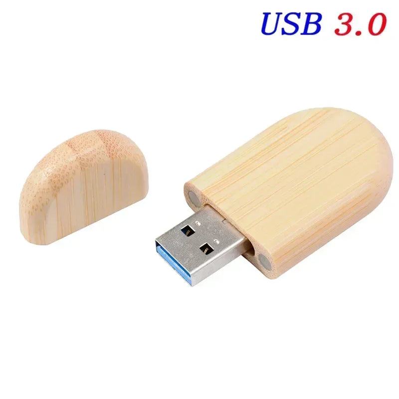 Wedding Gift Usb 3.0 Stick 64GB Custom logo Wooden Box Flash Drives 32GB Pendrive Free sample U Disk 16GB 8GB 4GB Memory Stick