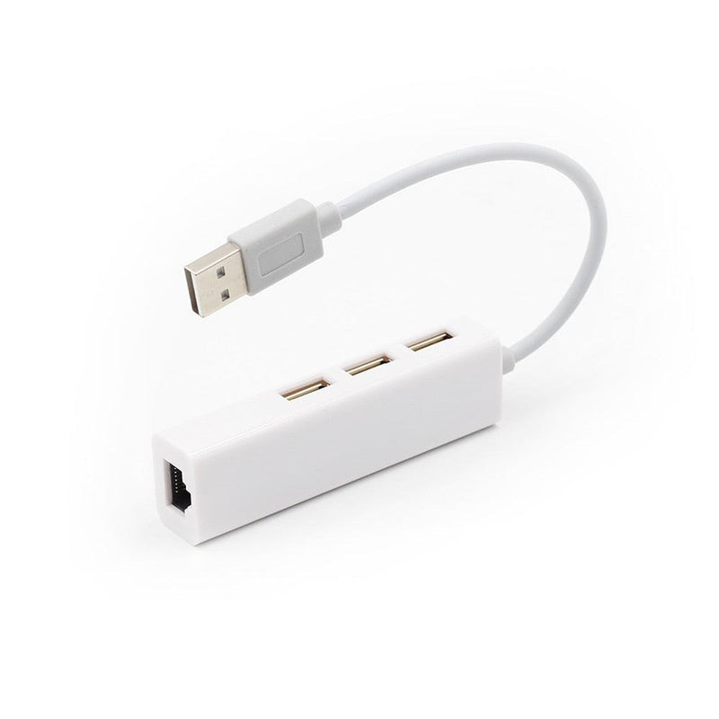 White USB Hub with Four Ports