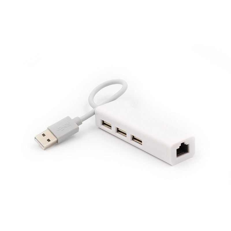 White USB Hub with Four Ports