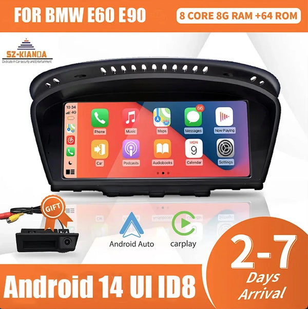 Wireless Apple CarPlay Android 14 Auto Car Multimedia For BMW 5 3 Series E60 E61 E62 E63 E90 E91 E92 E93 CCC CIC Radio GPS 4G - PST PS Tradings