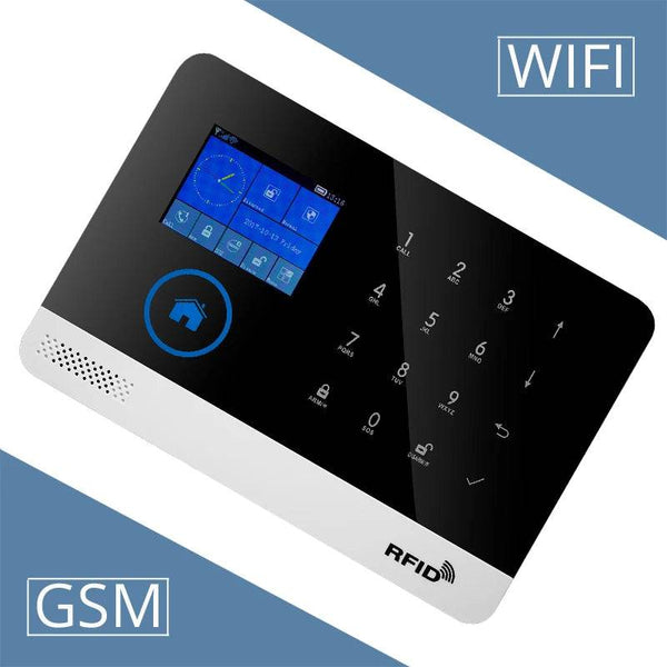 Wireless Tuya APP SIM GSM Home RFID Burglar Security LCD Touch Keyboard WIFI GSM Alarm System Sensor kit Russian,Spanish Voice - Property & Safety Tradings