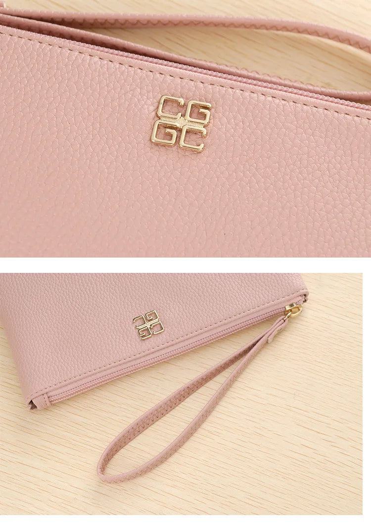 Women Long Casual Wallet Litchi Grain PU Leather Lady Zipper Phone Pocket Credit Card Holder Female Purse Coin Money Bag Clutch - PST PS Tradings