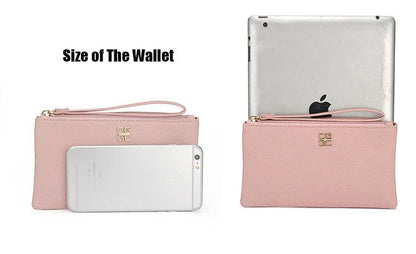 Women Long Casual Wallet Litchi Grain PU Leather Lady Zipper Phone Pocket Credit Card Holder Female Purse Coin Money Bag Clutch - PST PS Tradings