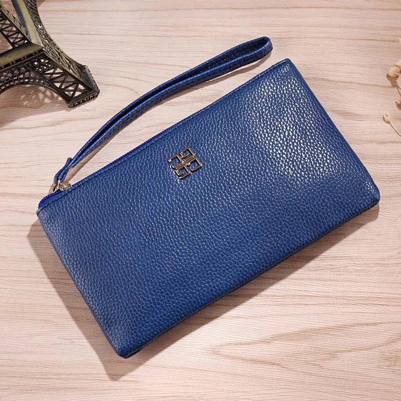 Women Long Casual Wallet Litchi Grain PU Leather Lady Zipper Phone Pocket Credit Card Holder Female Purse Coin Money Bag Clutch - PST PS Tradings