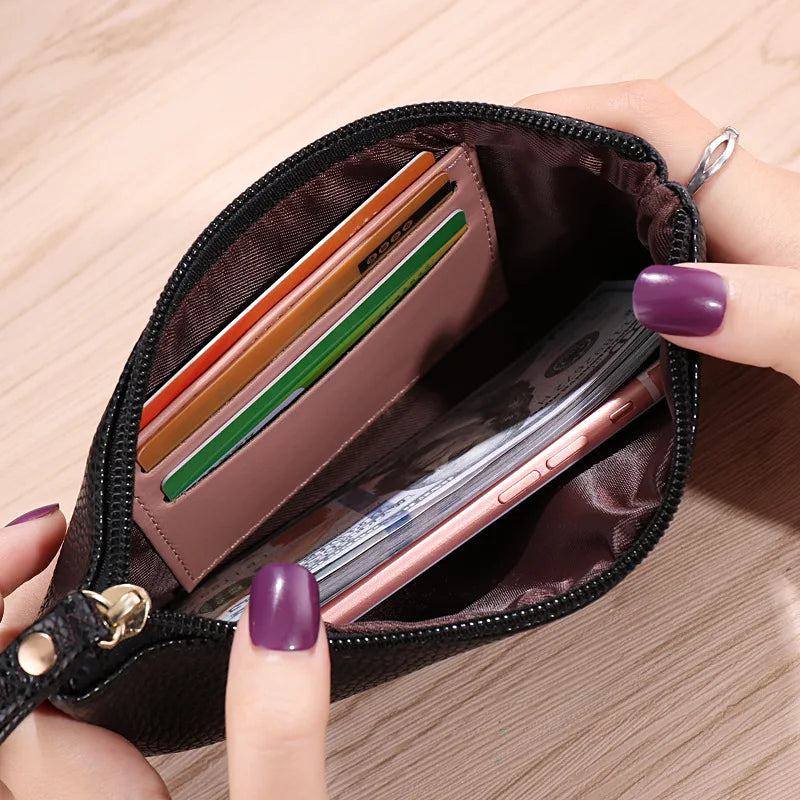 Women Long Casual Wallet Litchi Grain PU Leather Lady Zipper Phone Pocket Credit Card Holder Female Purse Coin Money Bag Clutch - PST PS Tradings