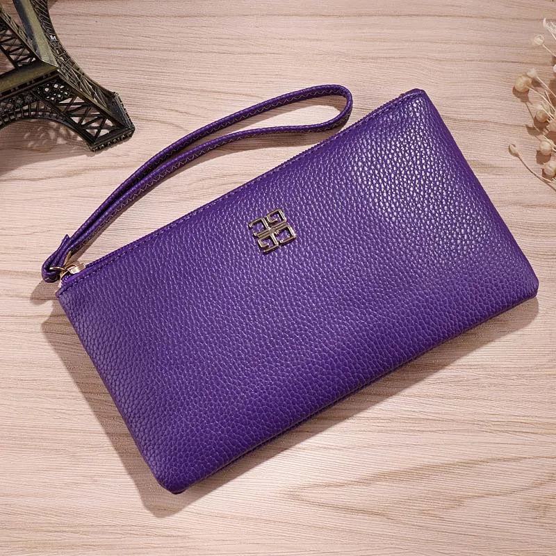 Women Long Casual Wallet Litchi Grain PU Leather Lady Zipper Phone Pocket Credit Card Holder Female Purse Coin Money Bag Clutch - PST PS Tradings