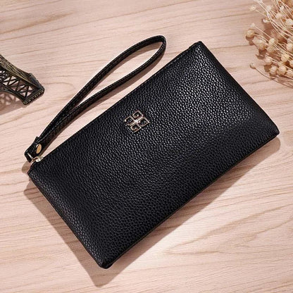 Women Long Casual Wallet Litchi Grain PU Leather Lady Zipper Phone Pocket Credit Card Holder Female Purse Coin Money Bag Clutch - PST PS Tradings