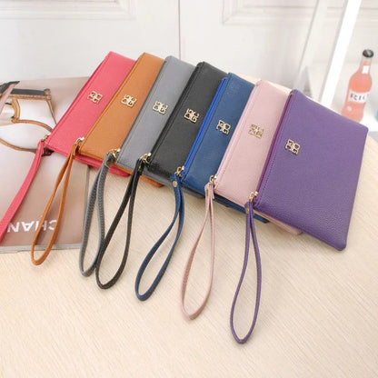 Women Long Casual Wallet Litchi Grain PU Leather Lady Zipper Phone Pocket Credit Card Holder Female Purse Coin Money Bag Clutch - PST PS Tradings