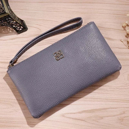 Women Long Casual Wallet Litchi Grain PU Leather Lady Zipper Phone Pocket Credit Card Holder Female Purse Coin Money Bag Clutch - PST PS Tradings