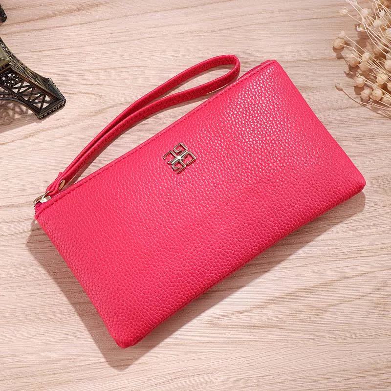 Women Long Casual Wallet Litchi Grain PU Leather Lady Zipper Phone Pocket Credit Card Holder Female Purse Coin Money Bag Clutch - PST PS Tradings