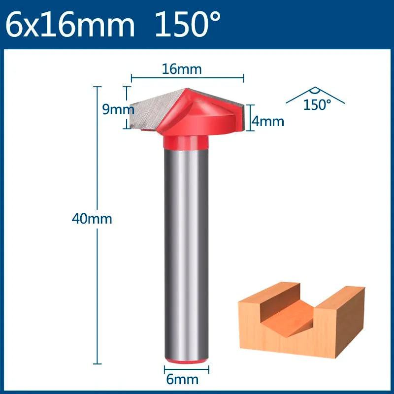 XCAN 6mm Router Bit V shape Groove Milling Cutter Carbide Engraving Bit Woodworking Cutter