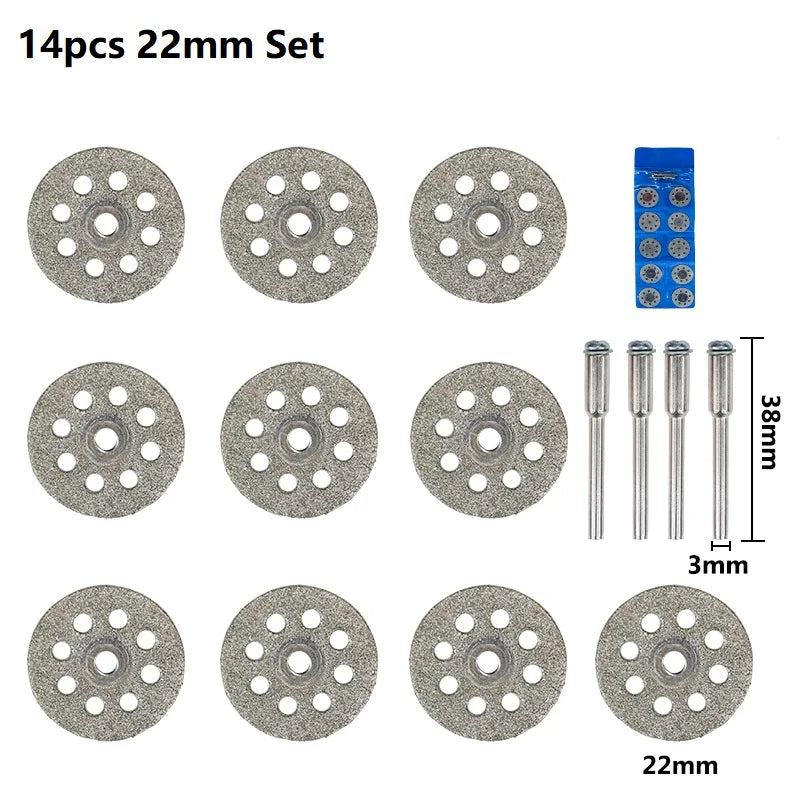 XCAN Diamond Saw Blade Diamond Cut off Disc for Dremel Rotary Tools 20mm 22mm 25mm 30mm With Mandrel Mini Cutting Disc - PST PS Tradings  PST PS Tradings