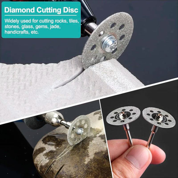 XCAN Diamond Saw Blade Diamond Cut off Disc for Dremel Rotary Tools 20mm 22mm 25mm 30mm With Mandrel Mini Cutting Disc