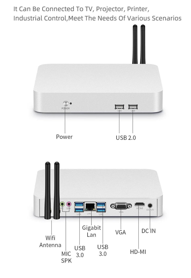 XCY Mini PC Intel Core i5 4200U 3317U i7 4500U J1900 Win10 Win11 Linux Ubuntu Office Desktop HTPC Personal Computer