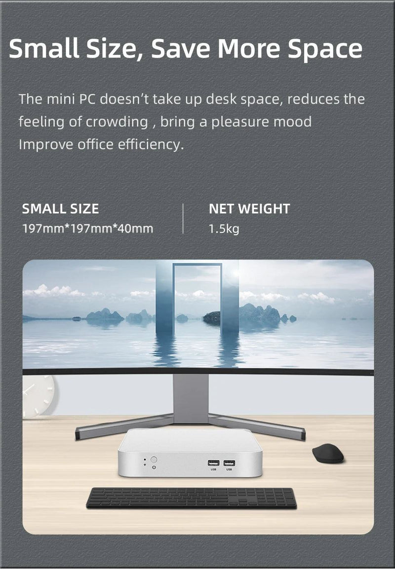 XCY Mini PC Intel Core i5 4200U 3317U i7 4500U J1900 Win10 Win11 Linux Ubuntu Office Desktop HTPC Personal Computer