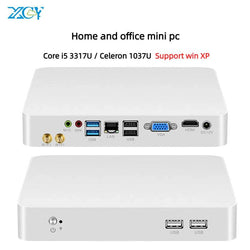 XCY Mini PC Intel Core i5 4200U 3317U i7 4500U J1900 Win10 Win11 Linux Ubuntu Office Desktop HTPC Personal Computer