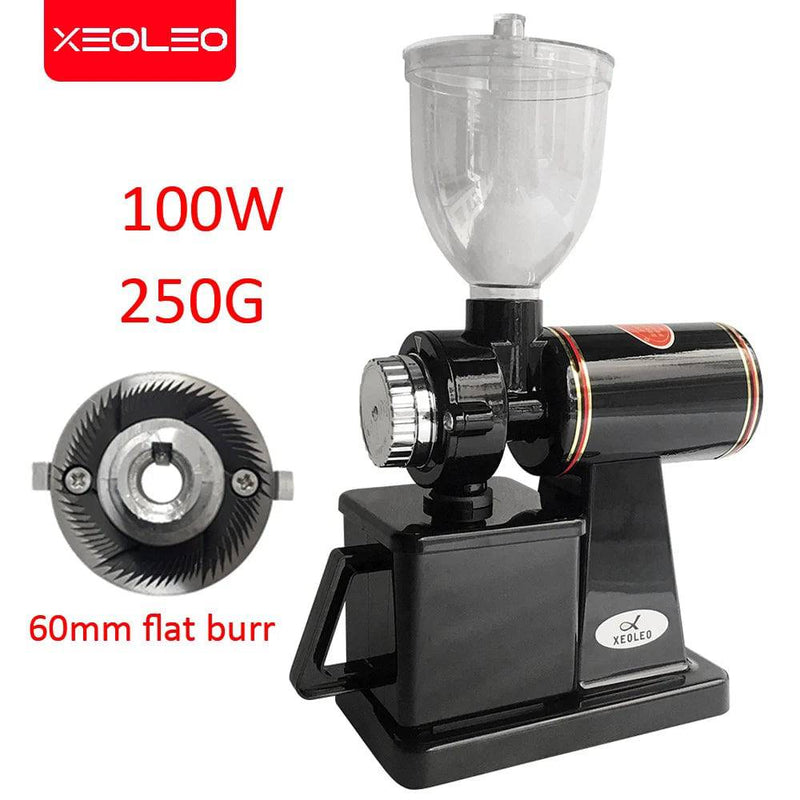 Xeoleo Electric Coffee Grinder 600N Coffee Mill Machine Coffee Bean Grinder Machine Flat Burrs Grinding Machine 100W Red/Black - Property & Safety Tradings