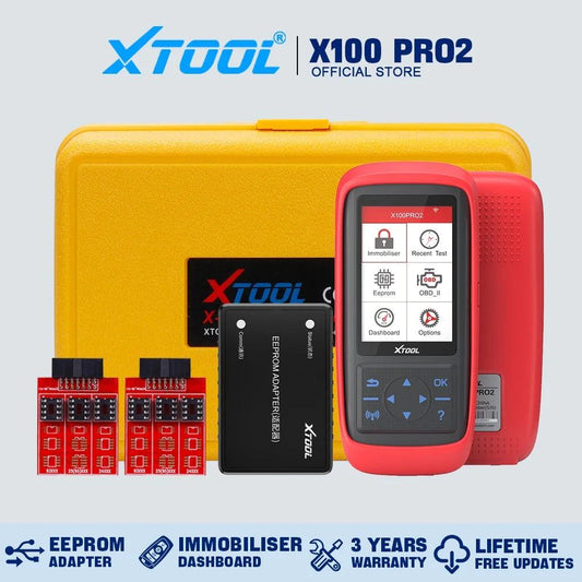 XTOOL X100 Pro2 OBD2 Automotive Scanner Key Programmer with EEPROM Adapter Code Reader Car Diagnostic Tools Lifetime Free Update - PST PS Tradings