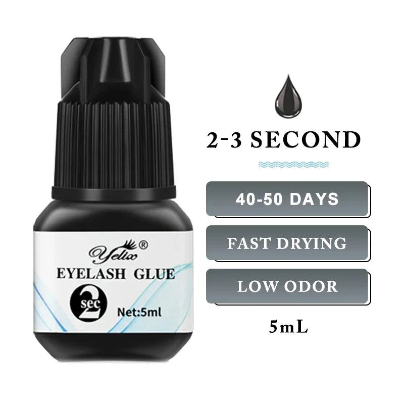 Yelix Eyelash Extension Glue 0.5-1 Sec Fast Dry Individual Lashes Glue Sensitive Eye Eyelash Glue Wholesale Customization