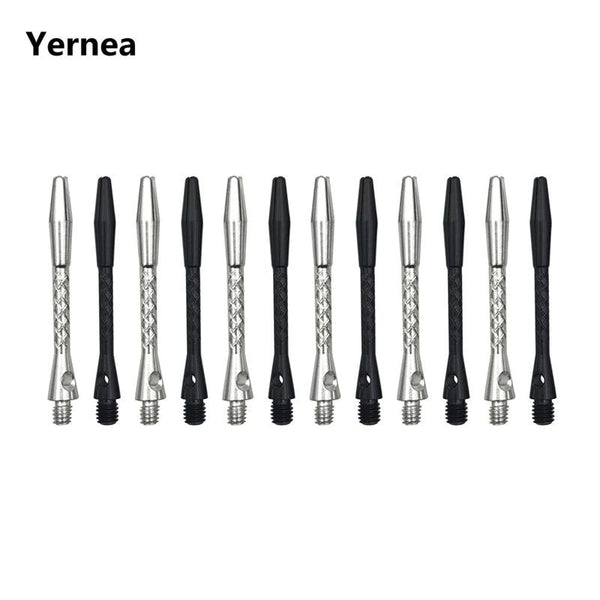 Yernea High-quality 6Pcs/Lot Darts Shaft Aluminium Alloy Material 45mm Shafts Silvery White and Black Two Colour - PST PS Tradings