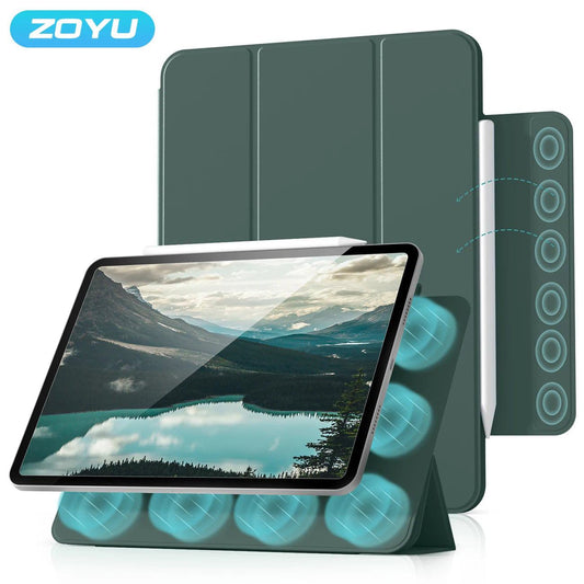 ZOYU for iPad 10 10.9 2022 Pro 11 12.9 inch Magnetic Case, For iPad Air4/5 10.9 Mini 6 8.3 inch with Magnetic detachable Cover - PST PS Tradings