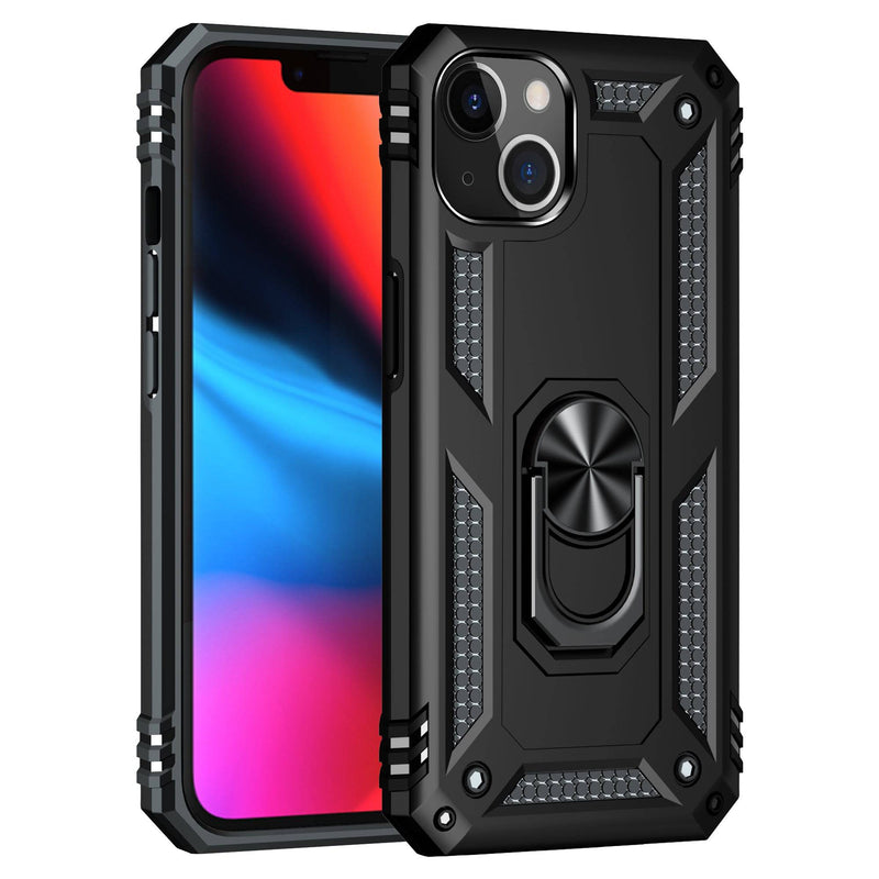 iPhone 13  Case With Kickstand, Heavy Duty Military Grade Protection Phone Case, Built-In 360° Rotate Ring Stand, Shockp - Property & Safety Tradings